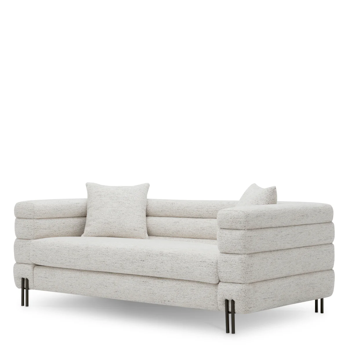 Eichholtz York 2 Seater Sofa Seashell Off-White With Bronze Legs - 2 Seater Sofa Seashell Off-White
