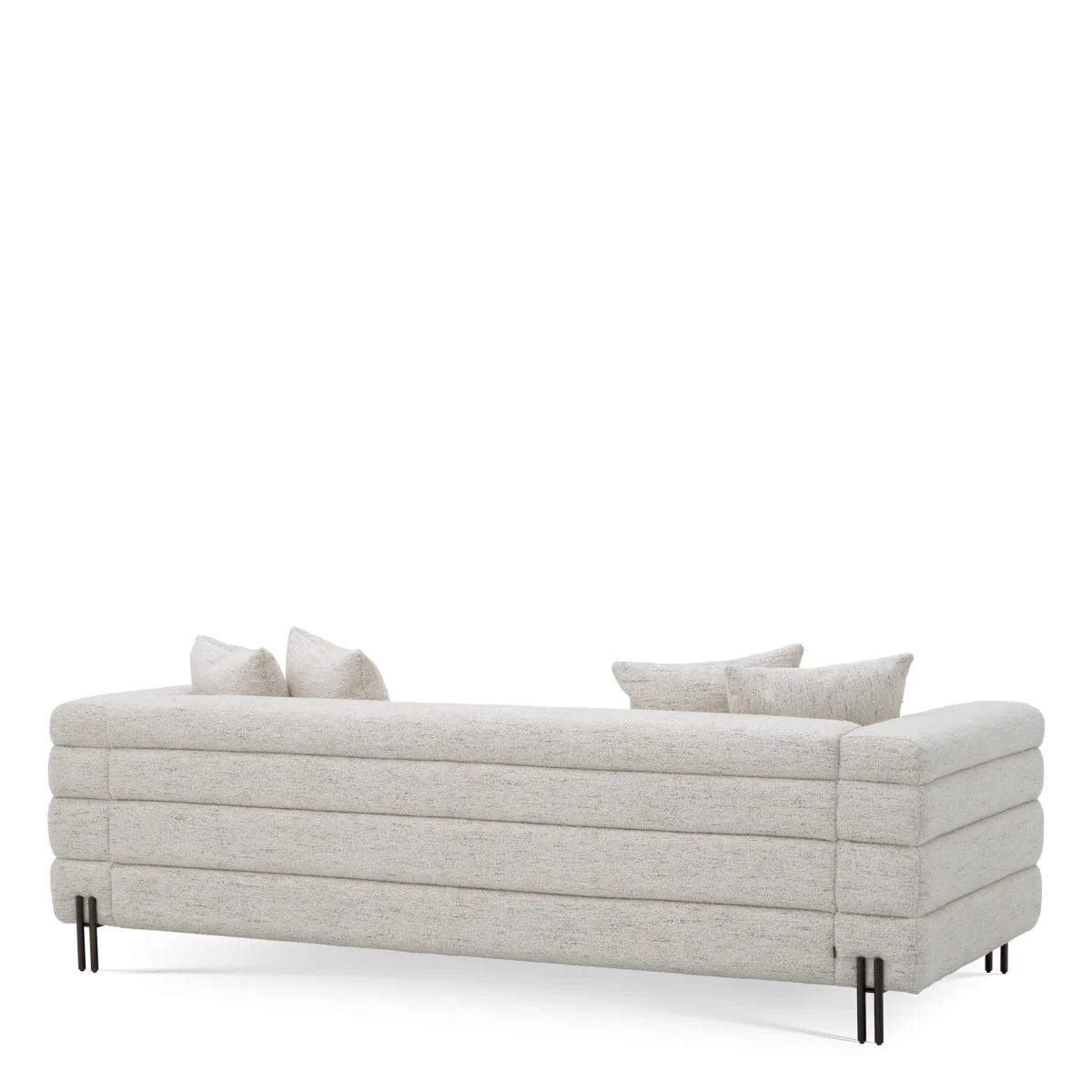 Eichholtz York 3 Seater Sofa Seashell Off-White Bronze Finish - 3 Seater Sofa Seashell Off-White - Image 4