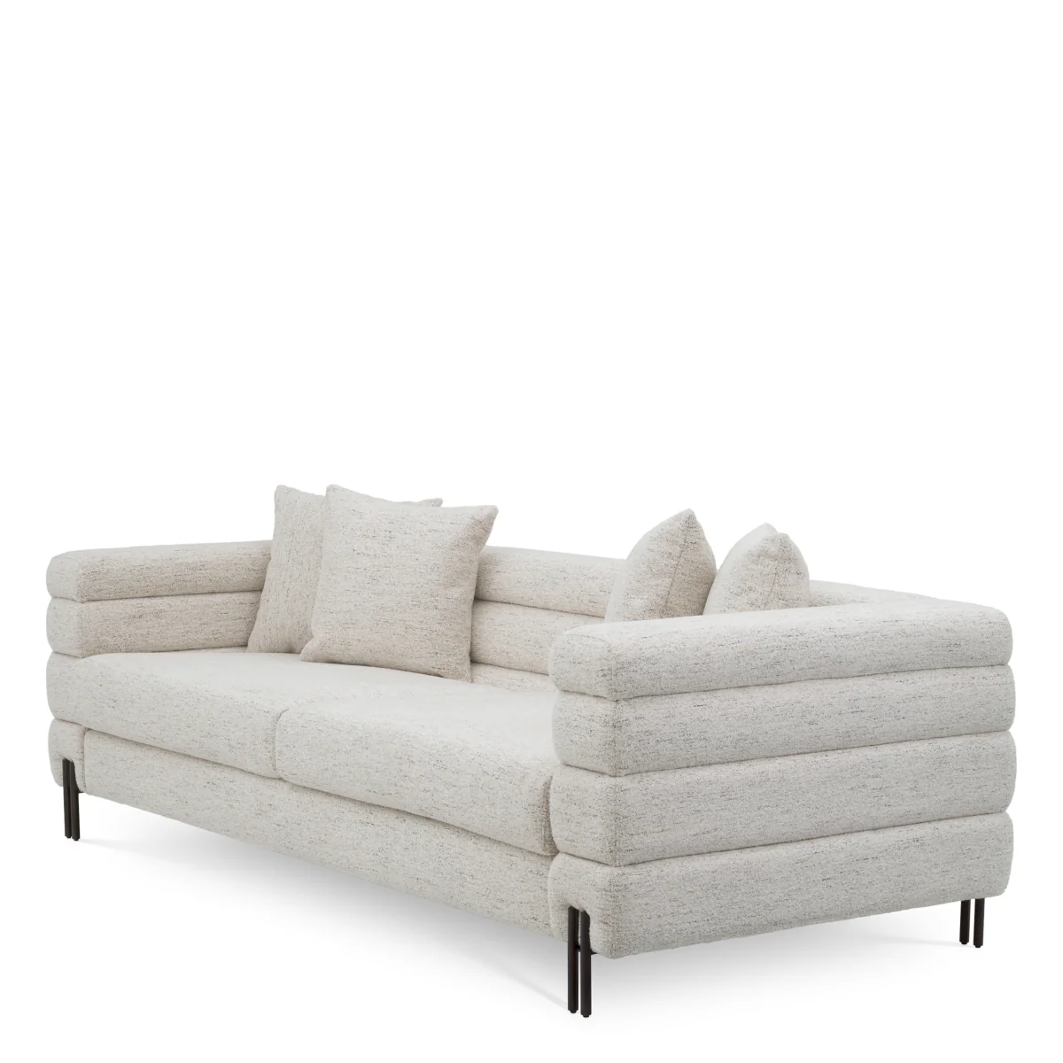 Eichholtz York 3 Seater Sofa Seashell Off-White Bronze Finish - 3 Seater Sofa Seashell Off-White - Image 5
