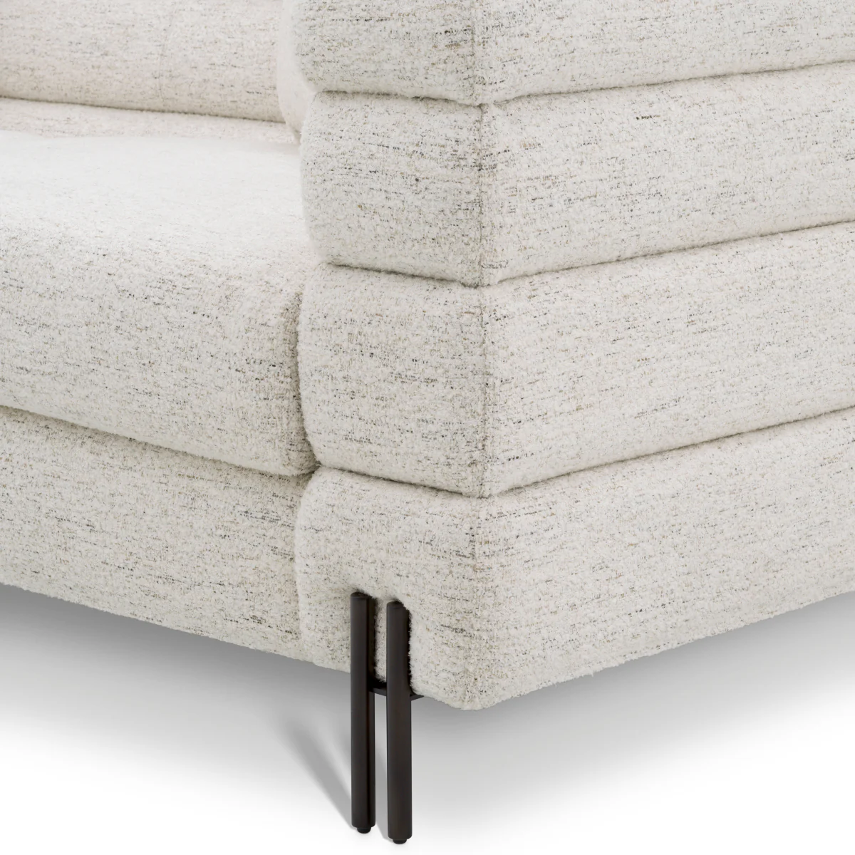 Eichholtz York 3 Seater Sofa Seashell Off-White Bronze Finish - 3 Seater Sofa Seashell Off-White - Image 6