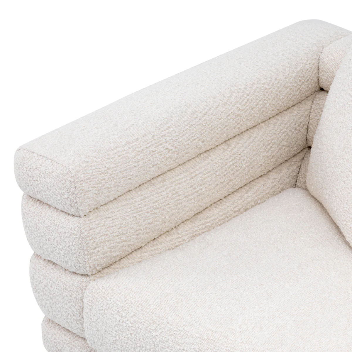 Eichholtz York Armchair Boucle Cream Brushed Brass Legs - Armchair Boucle Cream - Image 7
