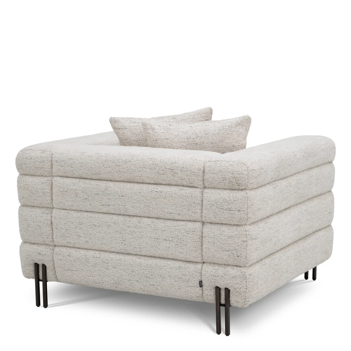 Eichholtz York Armchair Seashell Off-White Bronze Finish - Armchair Seashell Off-White - Image 4