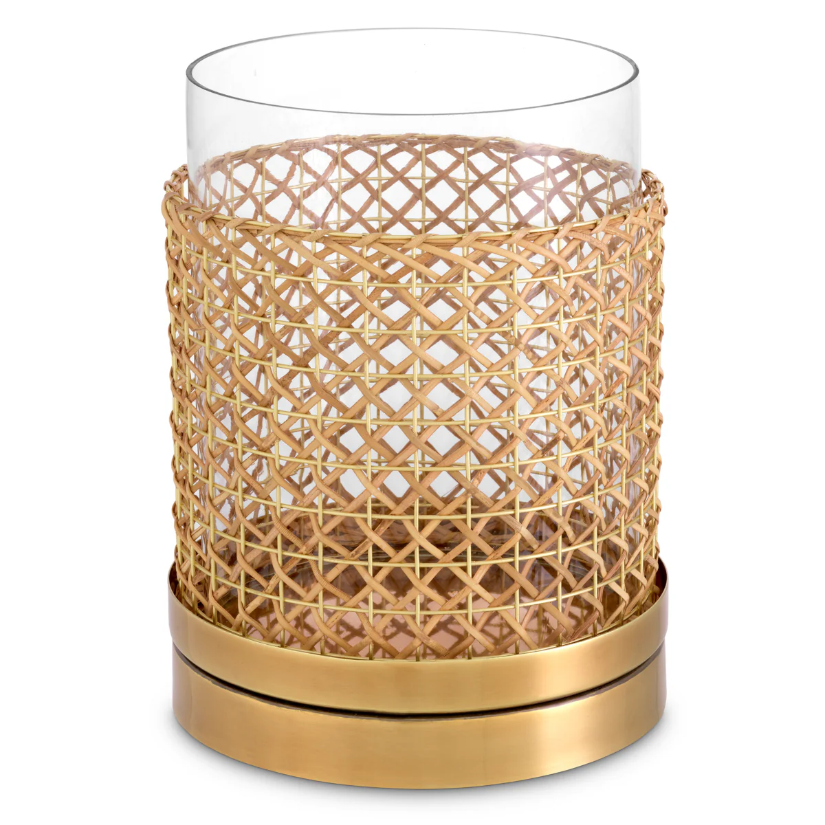 Eichholtz Zimmerman Small Hurricane Natural Rattan Vintage Brass Finish - Zimmerman S Hurricane Natural Rattan Vintage Brass Finish - Image 3