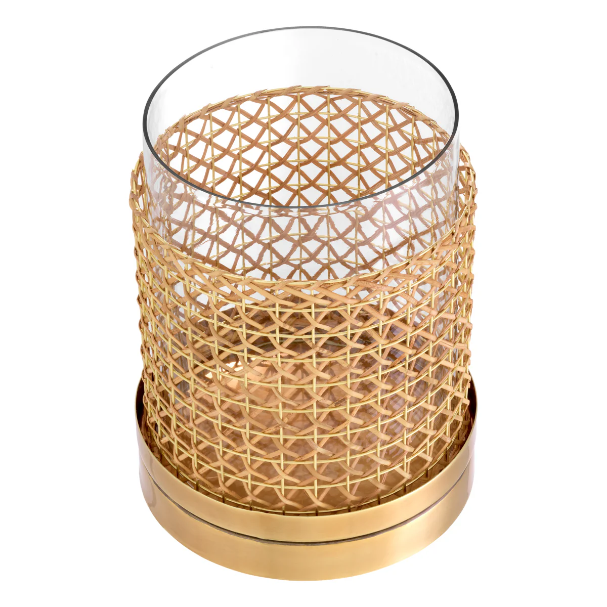 Eichholtz Zimmerman Small Hurricane Natural Rattan Vintage Brass Finish - Zimmerman S Hurricane Natural Rattan Vintage Brass Finish - Image 4