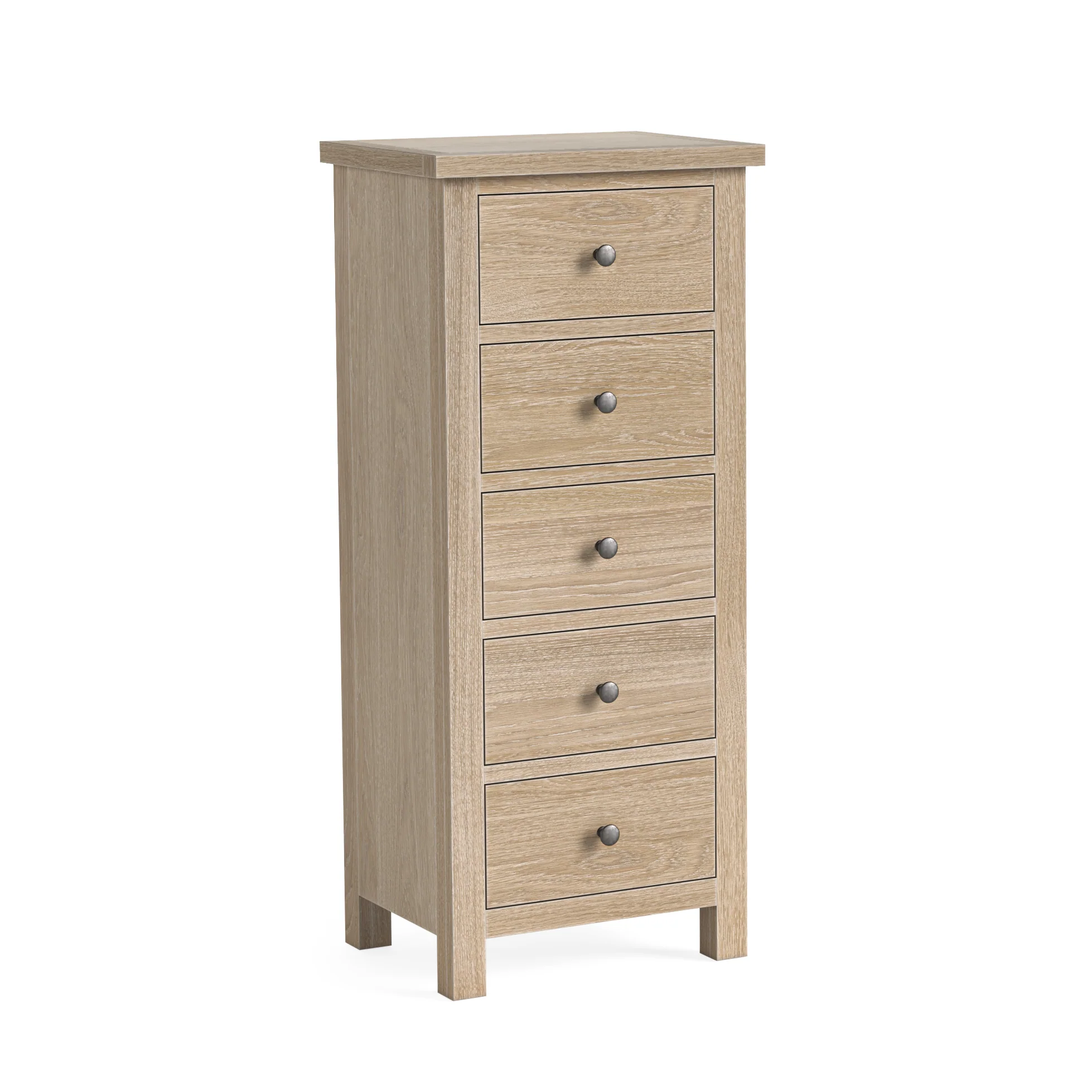 Elmstead Oak 5 Drawer Tall Chest - 5 Drawer Tall Chest Oak