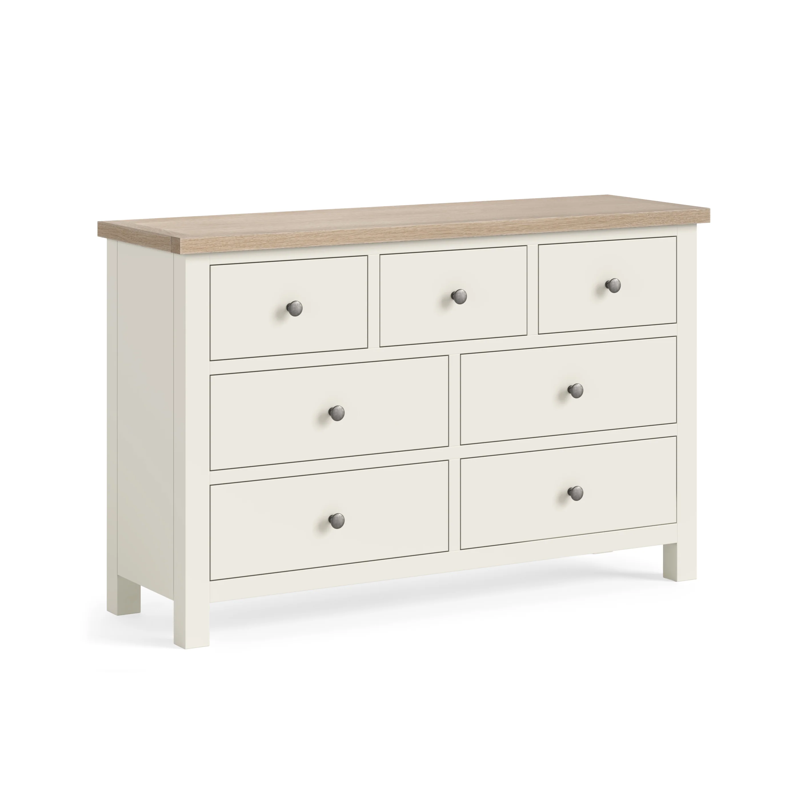 Elmstead White 3 Over 4 Drawer Chest - 3 Over 4 Drawer Chest Coconut White