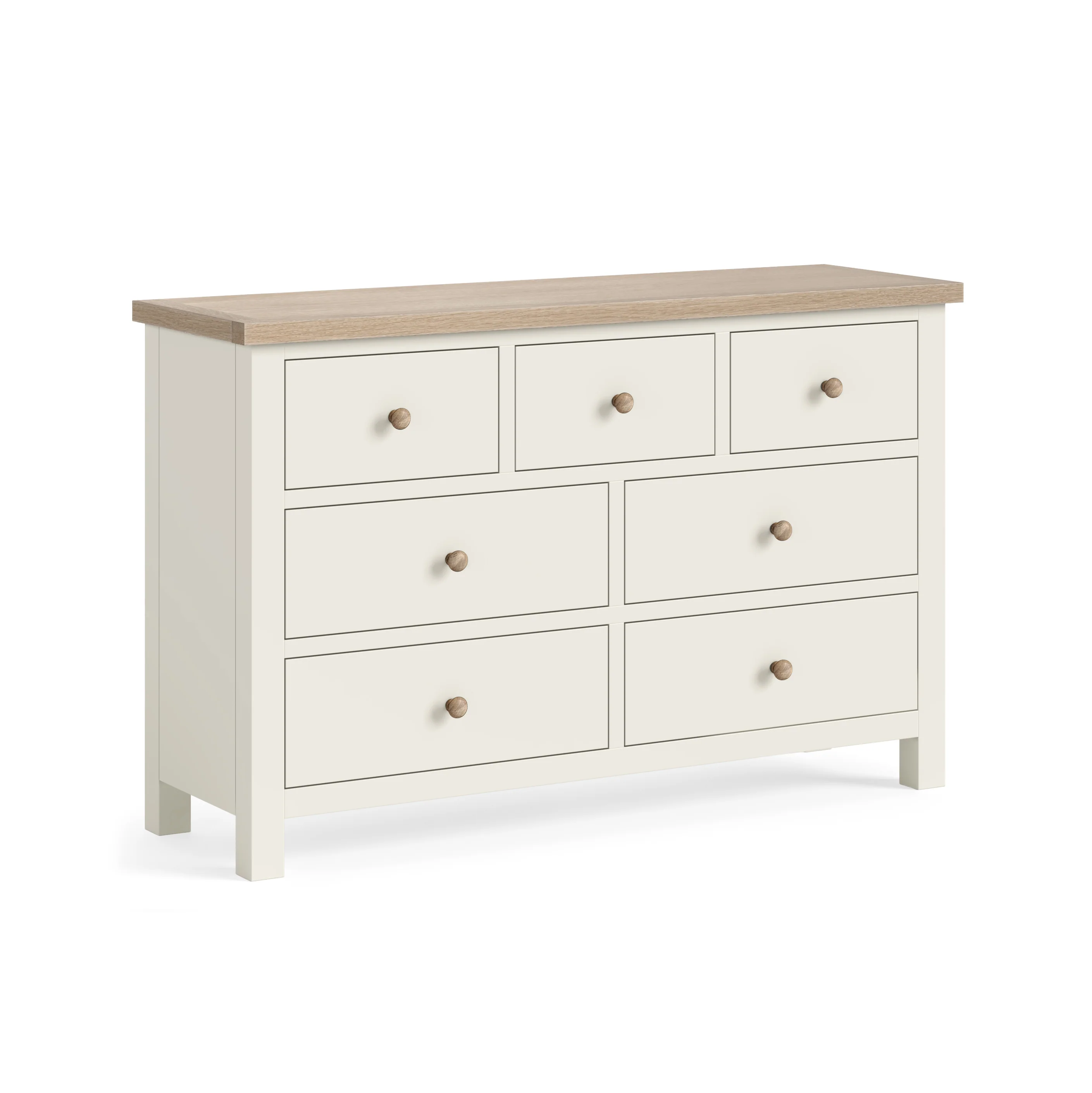 Elmstead White 3 Over 4 Drawer Chest - 3 Over 4 Drawer Chest Coconut White - Image 3