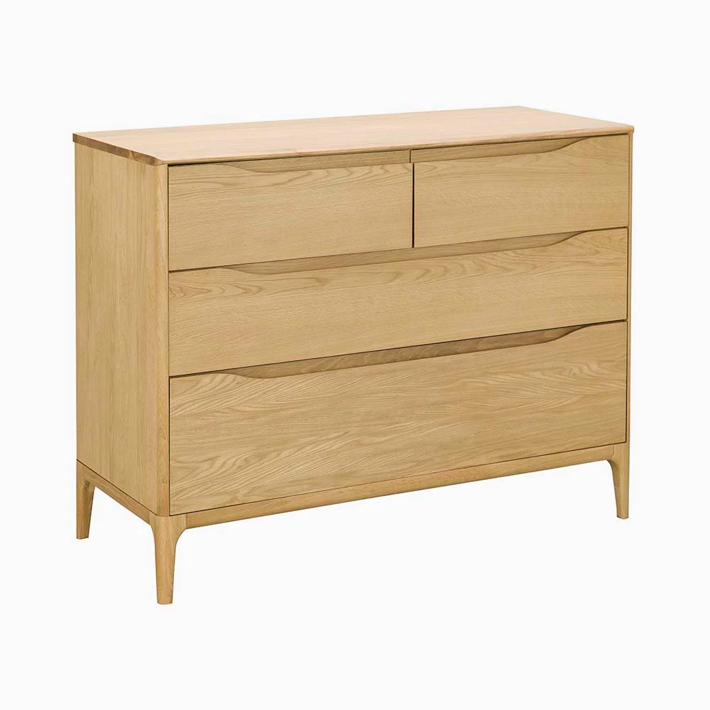 Ercol Rimini 4 Drawer Cabinet - 4 Drawer Low Wide Chest Clear Matt - Image 2