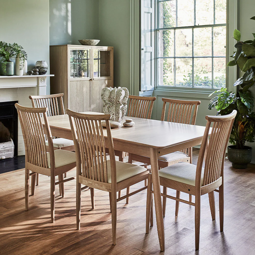 Ercol Teramo Extending Dining Table - Medium Ext Dining Table Clear Matt - Regular - Image 2
