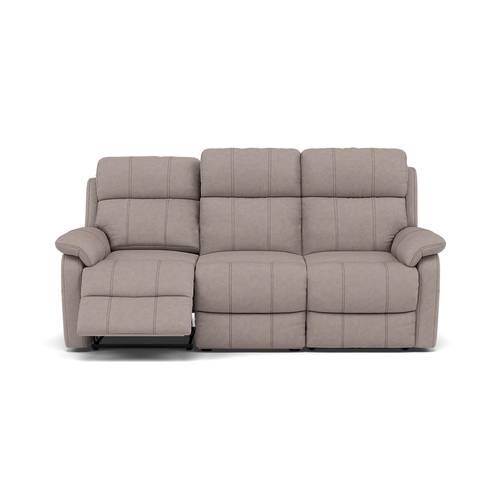 Fara 3 Seater Recliner Sofa - 3 Seater with 2 Power Recliners Fabric - Power Recliner with USB