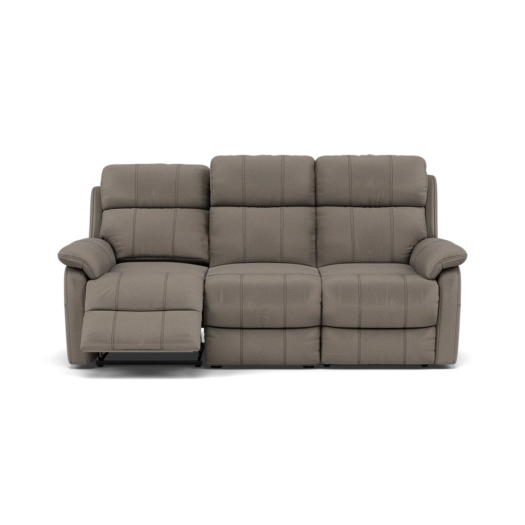 Fara 3 Seater Recliner Sofa - 3 Seater with 2 Power Recliners Fabric - Power Recliner with USB - Image 10