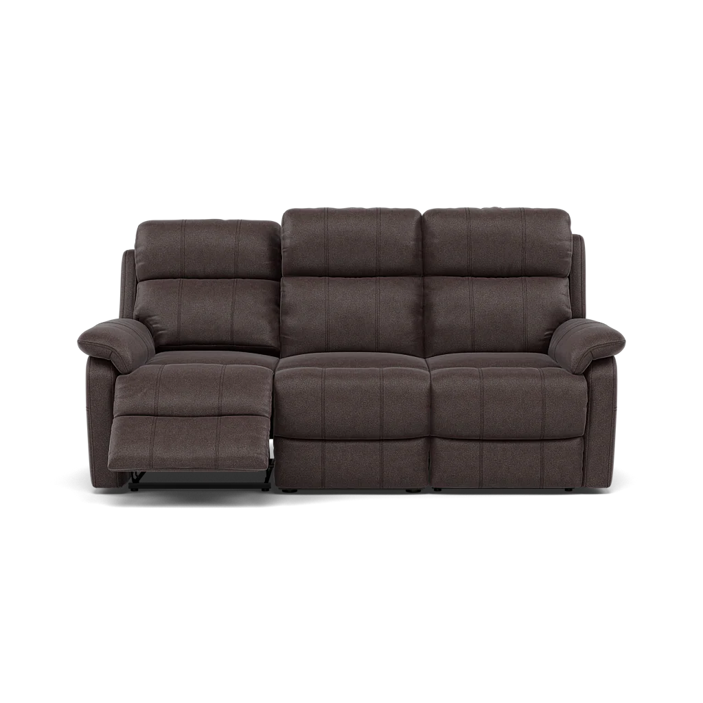 Fara 3 Seater Recliner Sofa - 3 Seater with 2 Power Recliners Fabric - Power Recliner with USB - Image 4