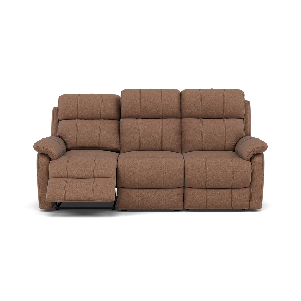 Fara 3 Seater Recliner Sofa - 3 Seater with 2 Power Recliners Fabric - Power Recliner with USB - Image 6