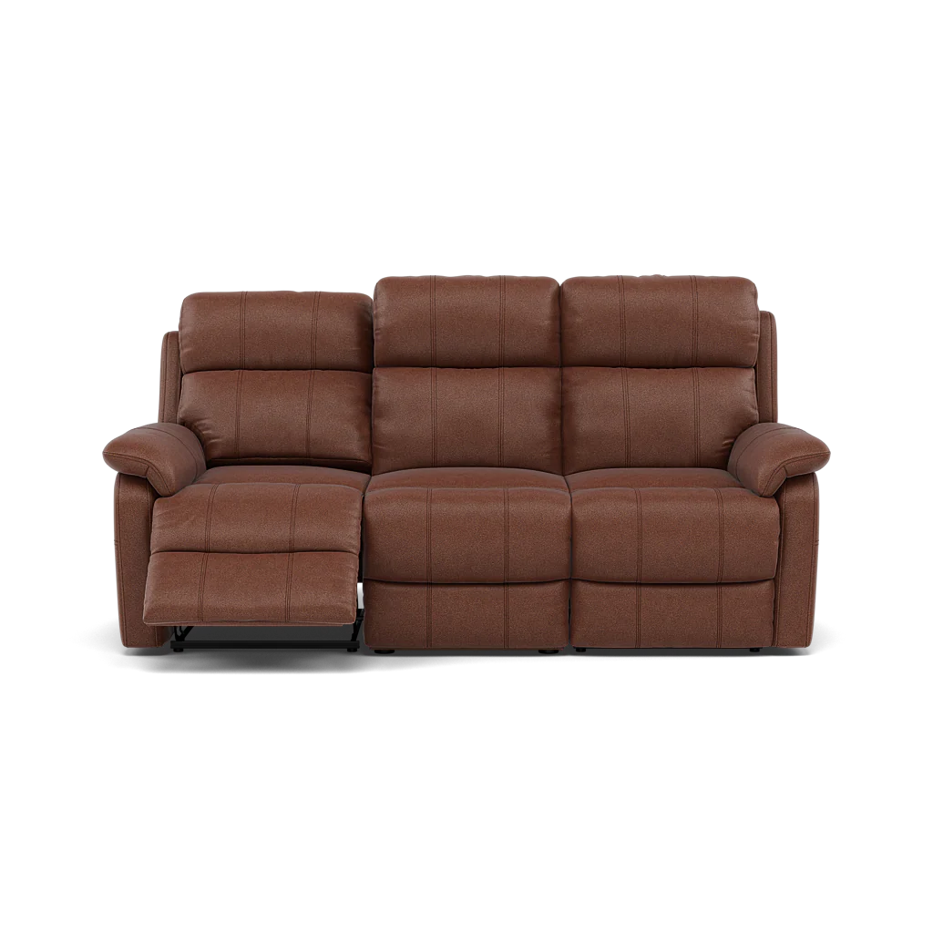 Fara 3 Seater Recliner Sofa - 3 Seater with 2 Power Recliners Fabric - Power Recliner with USB - Image 7