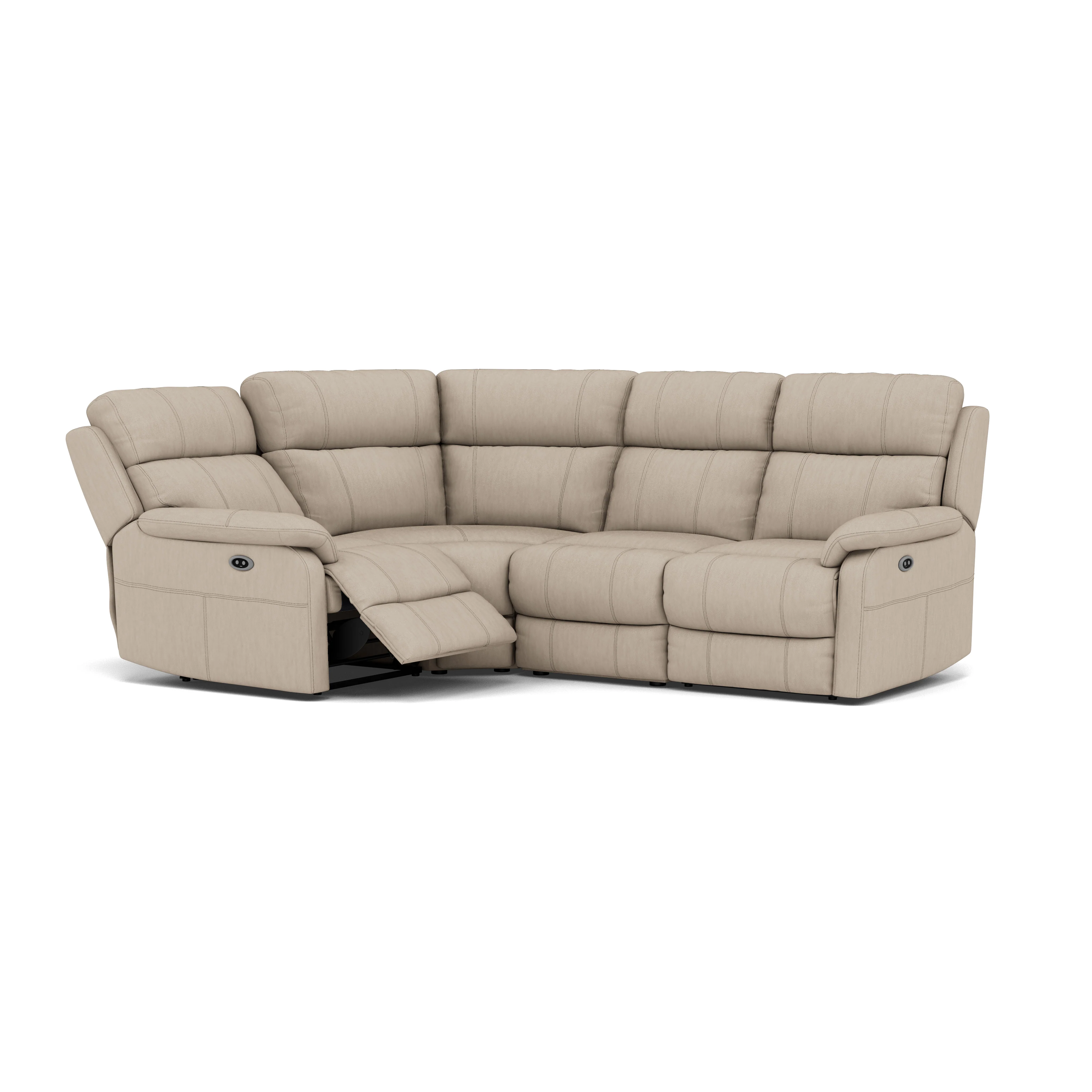Fara Small Corner Recliner Sofa - Combination 4 1 Corner 2 with 2 Power Recliners Cat 25S - Left Hand Facing - Power Recliner with USB - Image 12