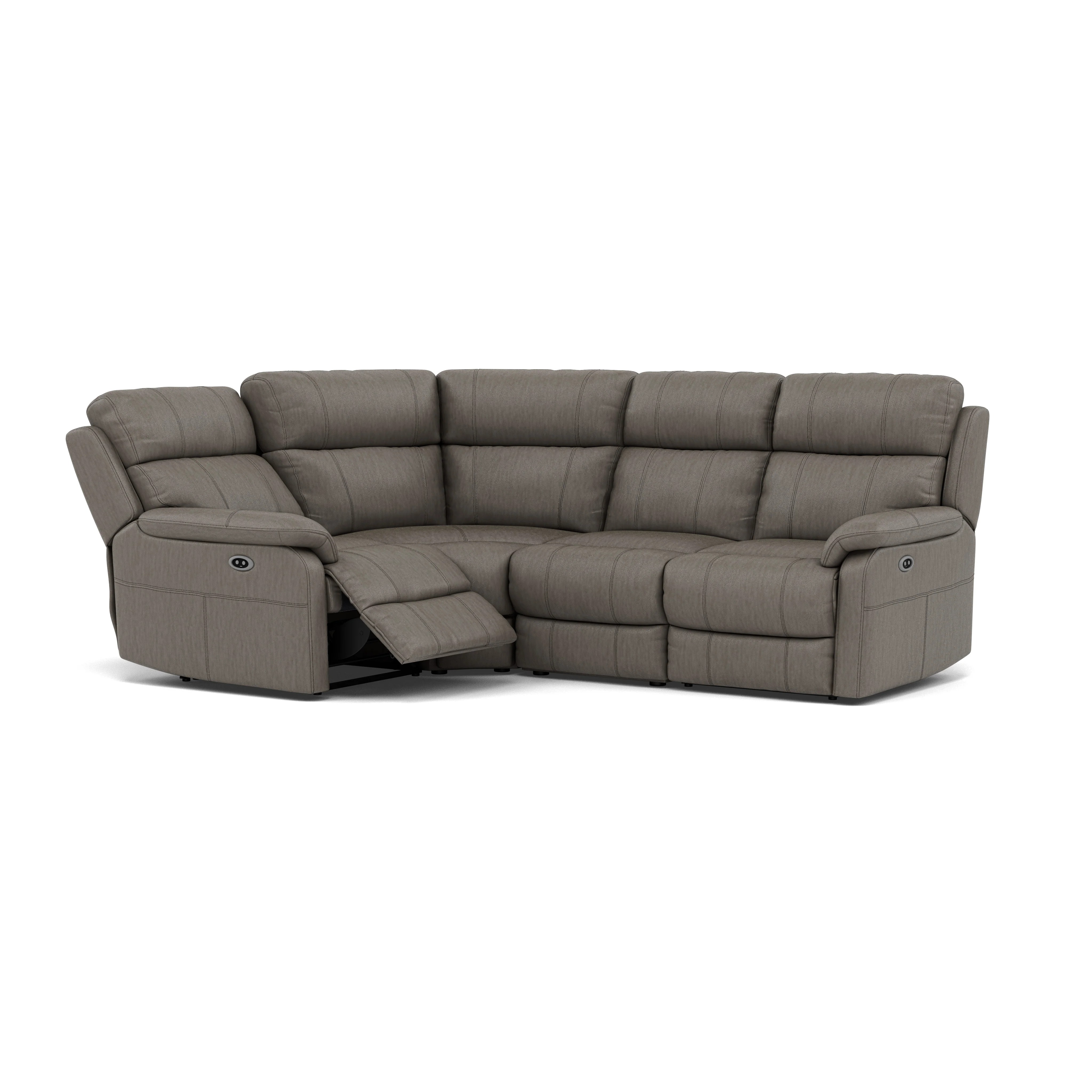 Fara Small Corner Recliner Sofa - Combination 4 1 Corner 2 with 2 Power Recliners Cat 25S - Left Hand Facing - Power Recliner with USB - Image 14