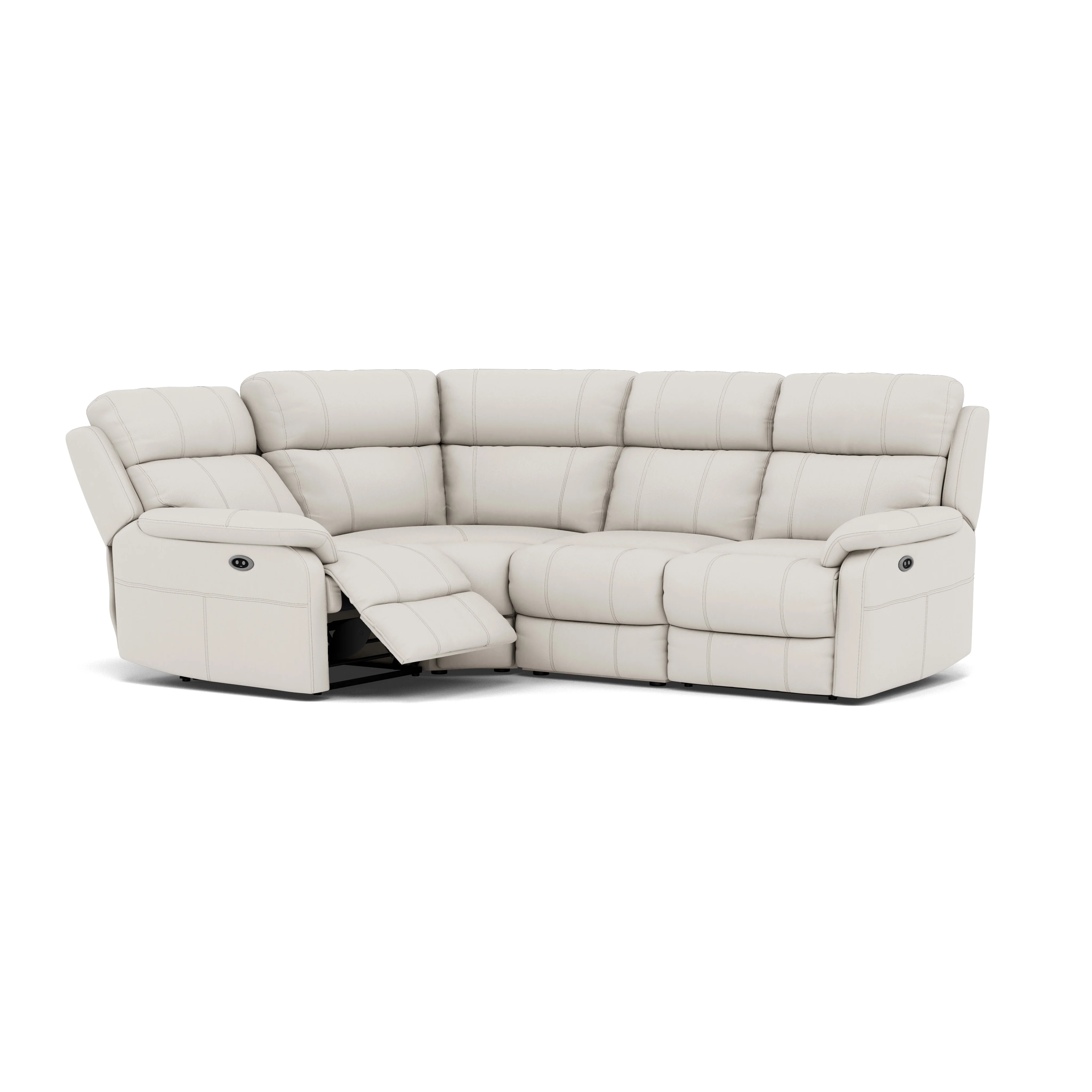 Fara Small Corner Recliner Sofa - Combination 4 1 Corner 2 with 2 Power Recliners Cat 25S - Left Hand Facing - Power Recliner with USB - Image 5