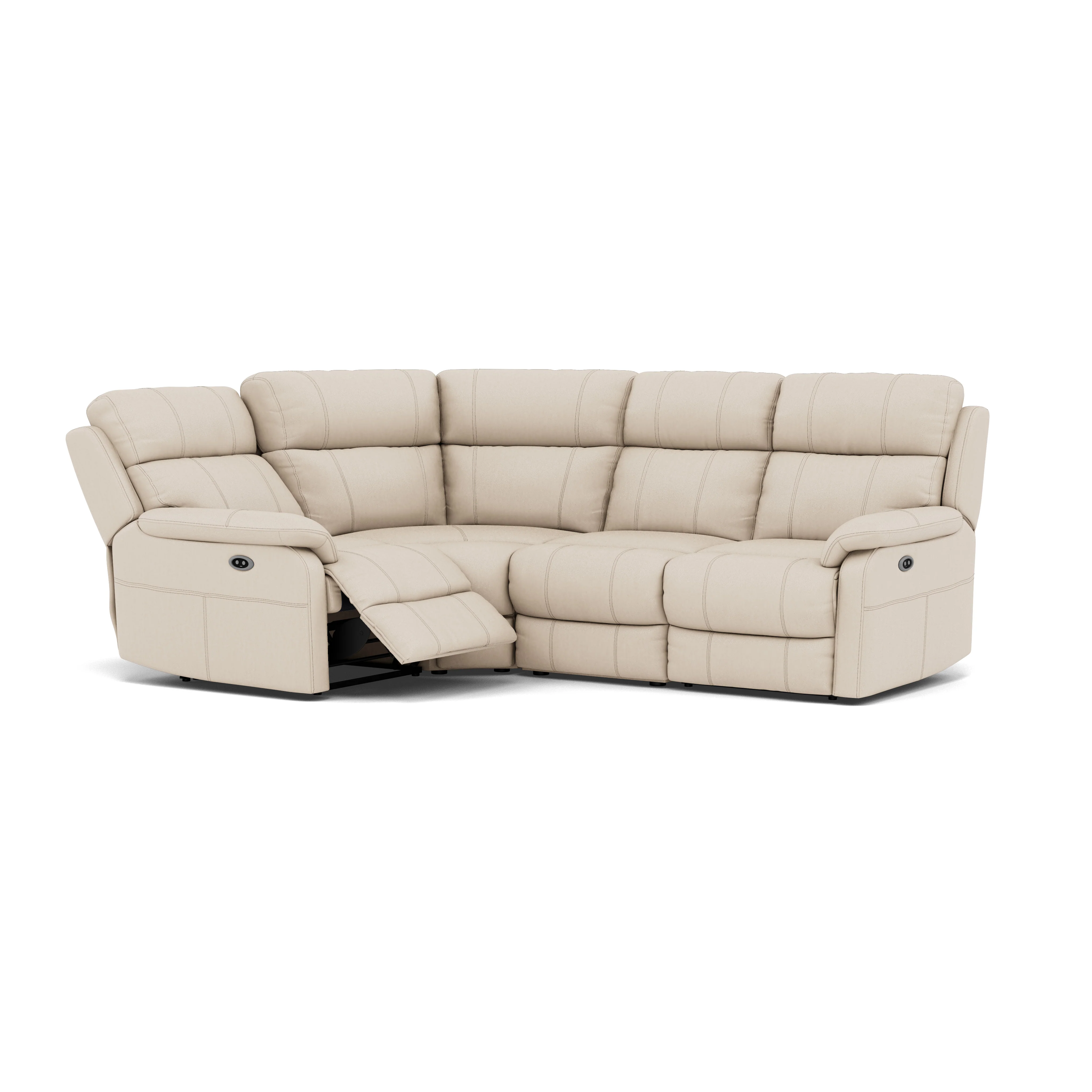 Fara Small Corner Recliner Sofa - Combination 4 1 Corner 2 with 2 Power Recliners Cat 25S - Left Hand Facing - Power Recliner with USB - Image 6
