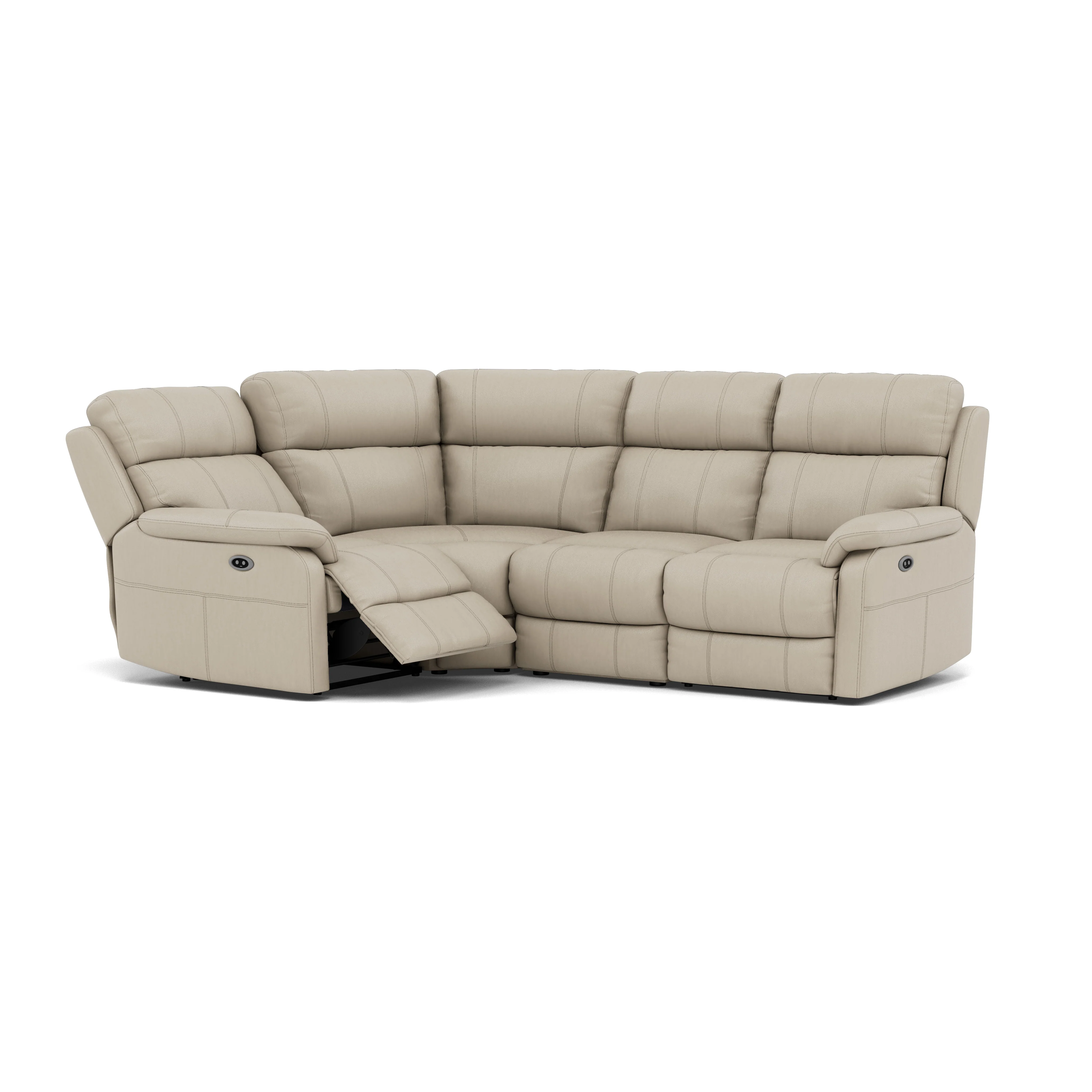 Fara Small Corner Recliner Sofa - Combination 4 1 Corner 2 with 2 Power Recliners Cat 25S - Left Hand Facing - Power Recliner with USB - Image 7