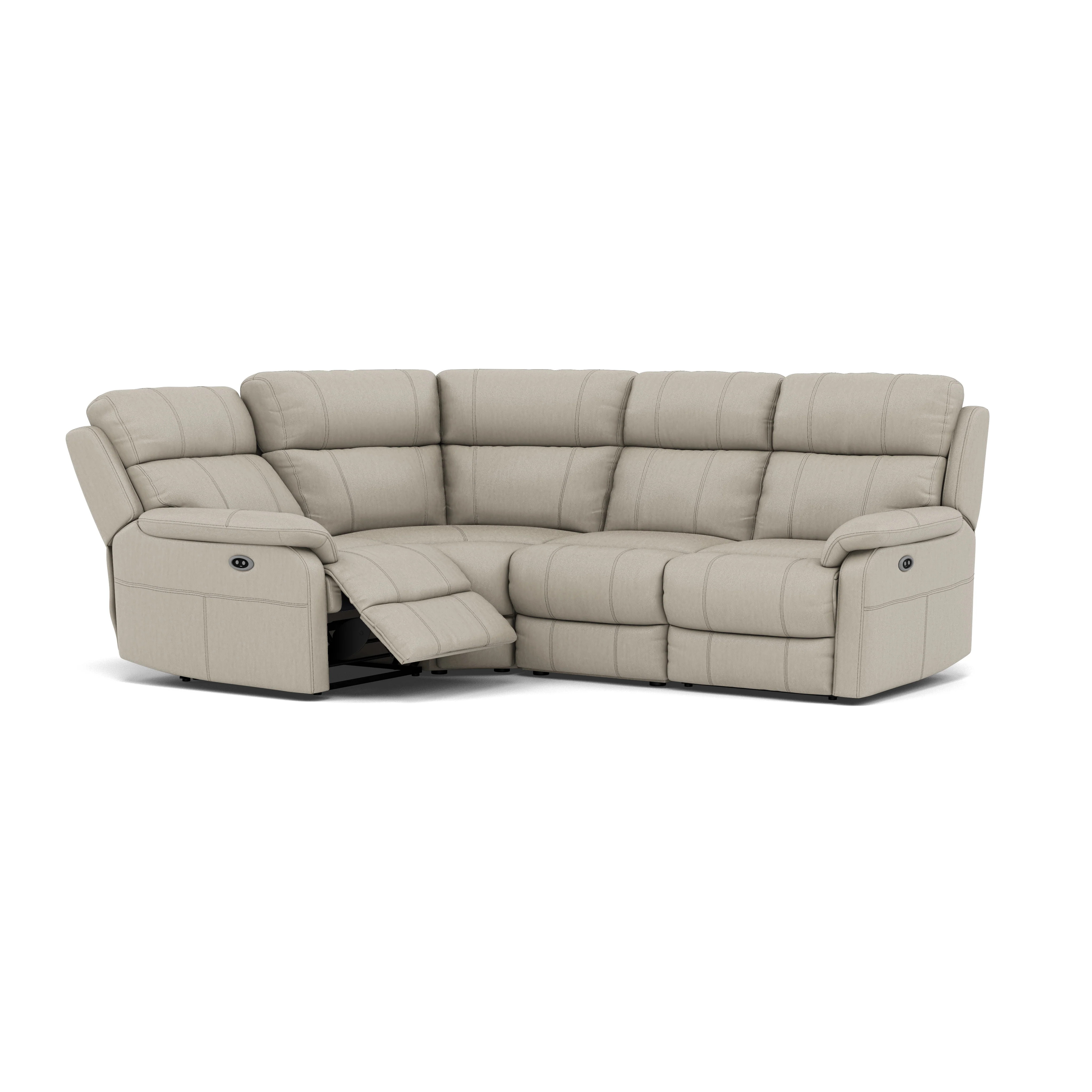Fara Small Corner Recliner Sofa - Combination 4 1 Corner 2 with 2 Power Recliners Cat 25S - Left Hand Facing - Power Recliner with USB - Image 9