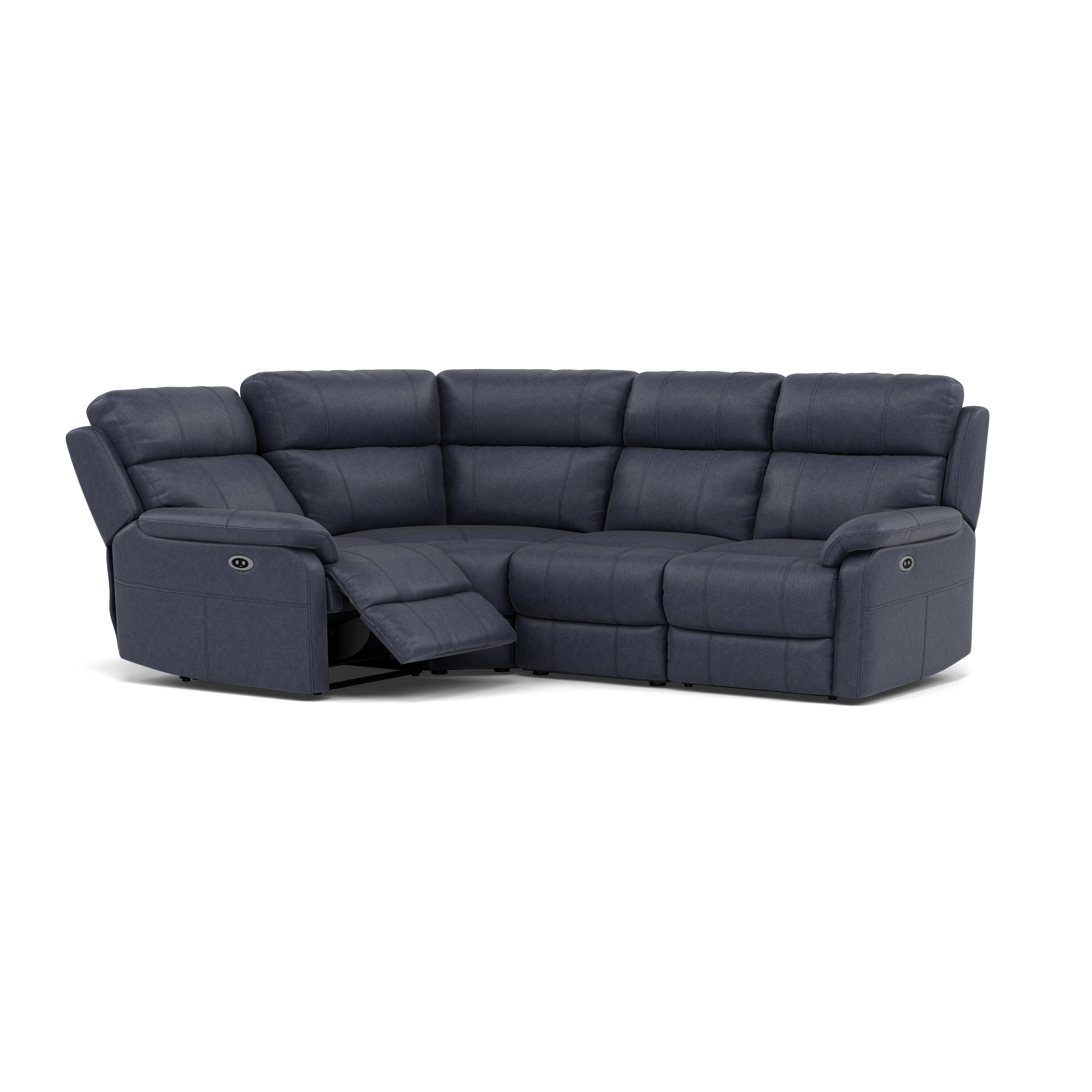 Fara Small Corner Recliner Sofa - Combination 4 1 Corner 2 with 2 Power Recliners Fabric - Right Hand Facing - Power Recliner with USB - Image 11