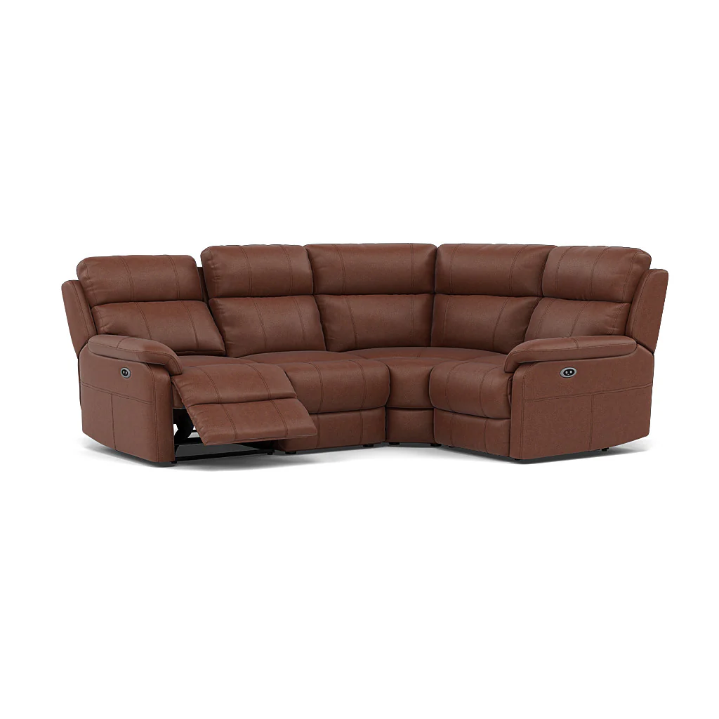 Fara Small Corner Recliner Sofa - Combination 4 1 Corner 2 with 2 Power Recliners Fabric - Right Hand Facing - Power Recliner with USB - Image 8