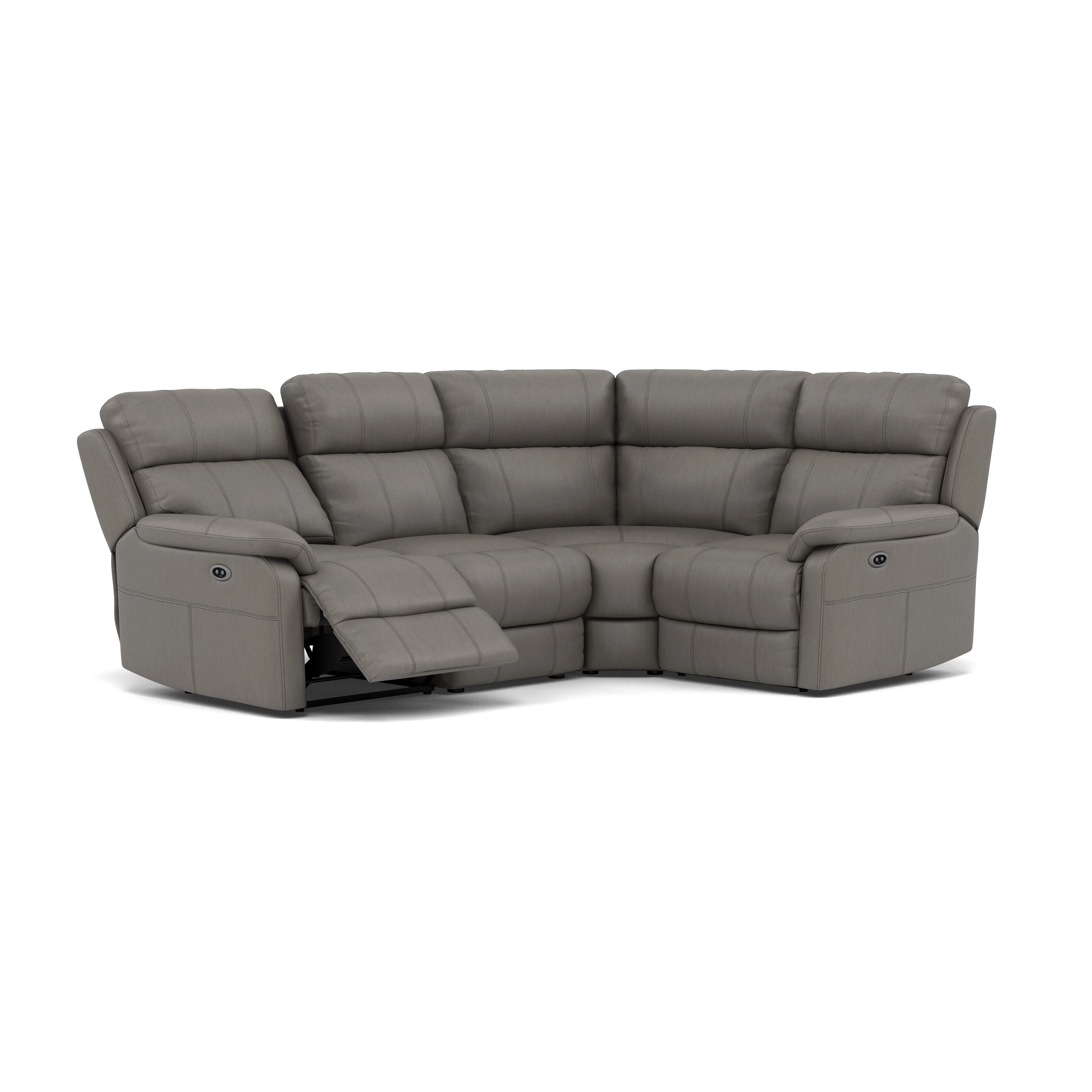 Fara Small Corner Recliner Sofa - Combination 5 2 Corner 1 with 2 Power Recliners Cat 25S - Right Hand Facing - Power Recliner with USB - Image 10