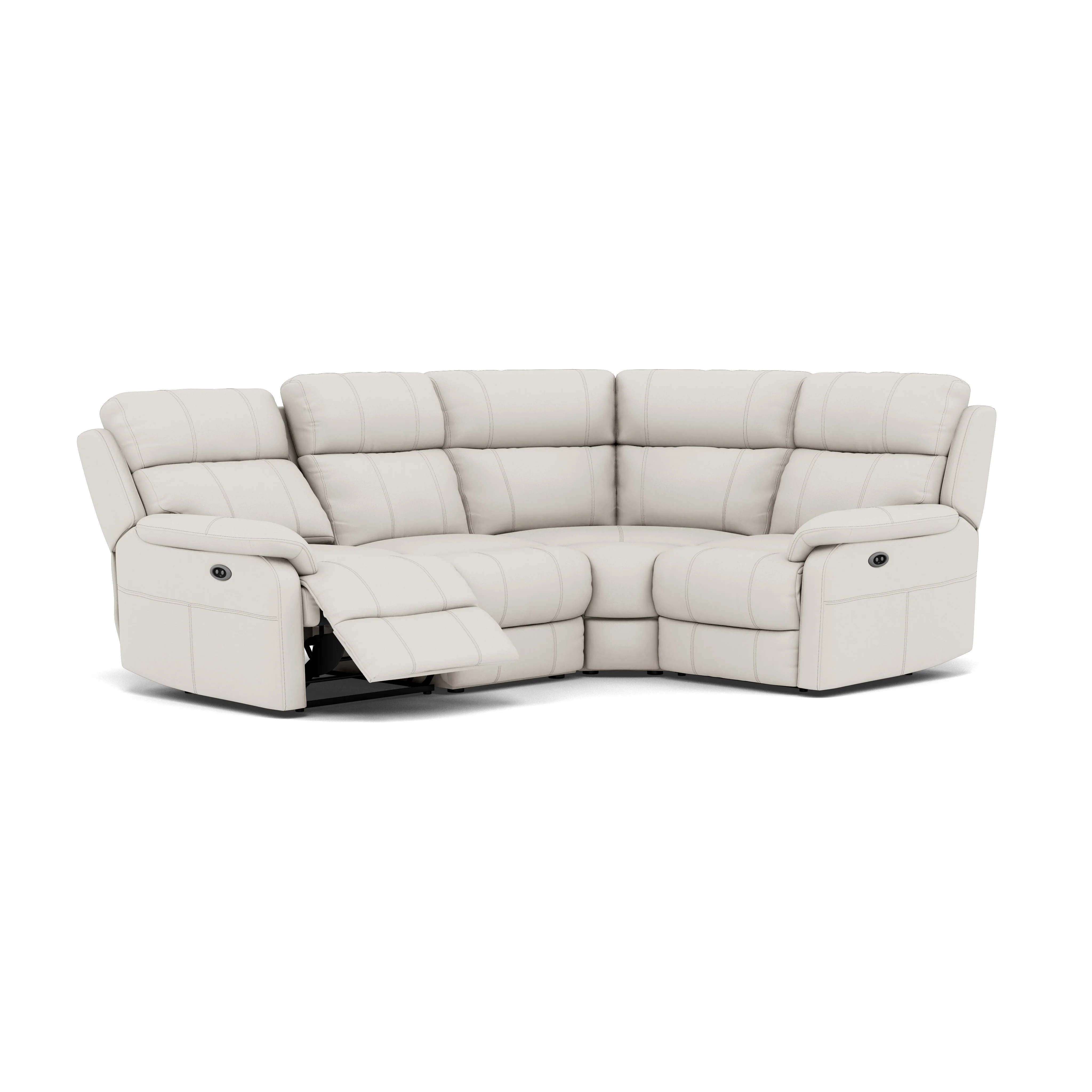Fara Small Corner Recliner Sofa - Combination 5 2 Corner 1 with 2 Power Recliners Cat 25S - Right Hand Facing - Power Recliner with USB - Image 5