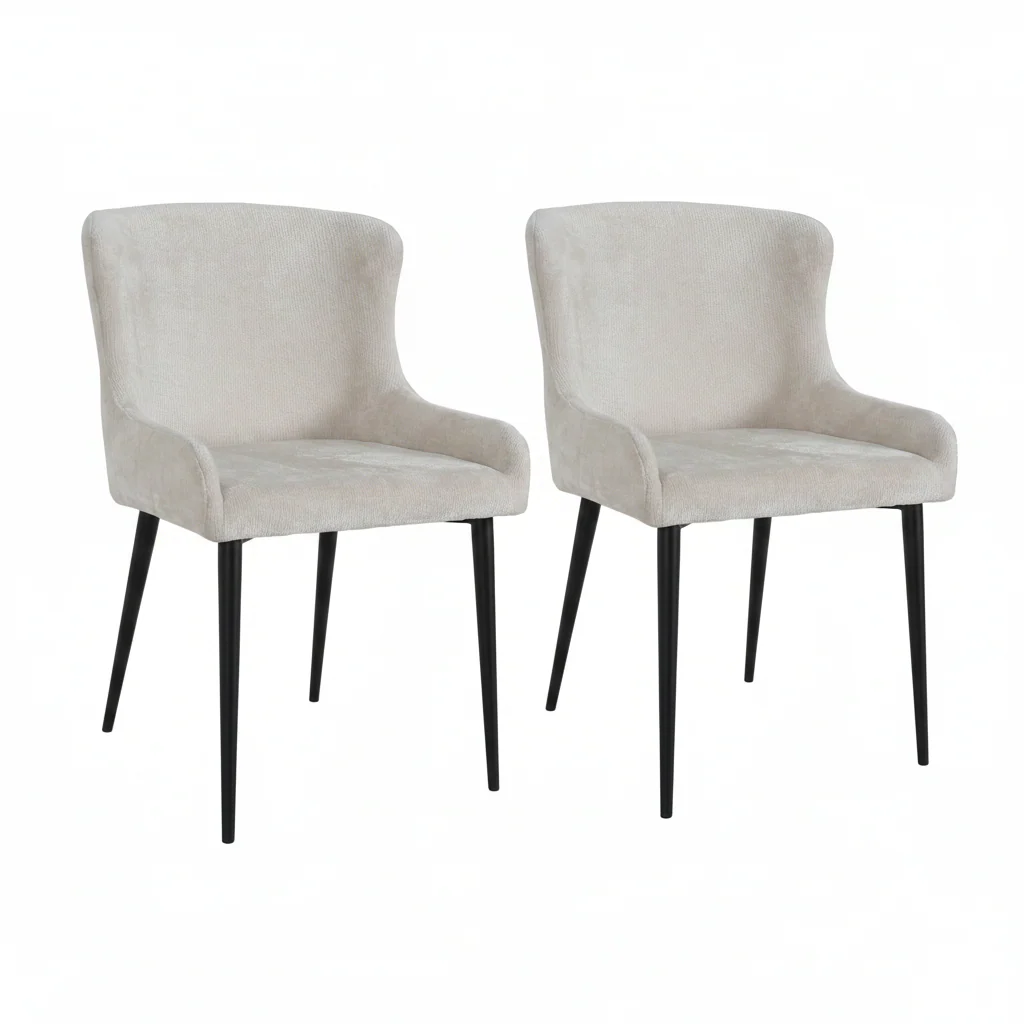 Flare Pair of Cream Dining Chairs - Dining Chair - Pair Cream