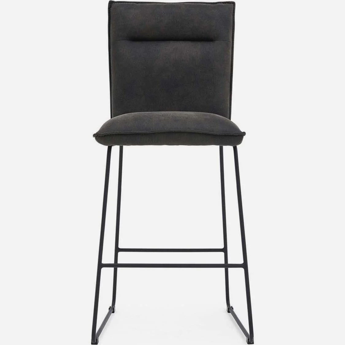 Floki Bar Stool - Bar Stool Grey Suede - Image 4