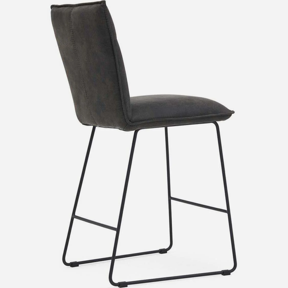 Floki Bar Stool - Bar Stool Grey Suede - Image 6