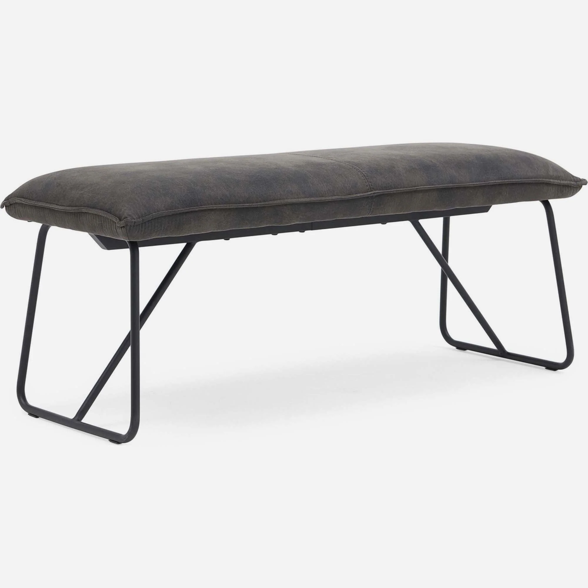 Floki Bench - Standard Bench Grey Suede - Image 4
