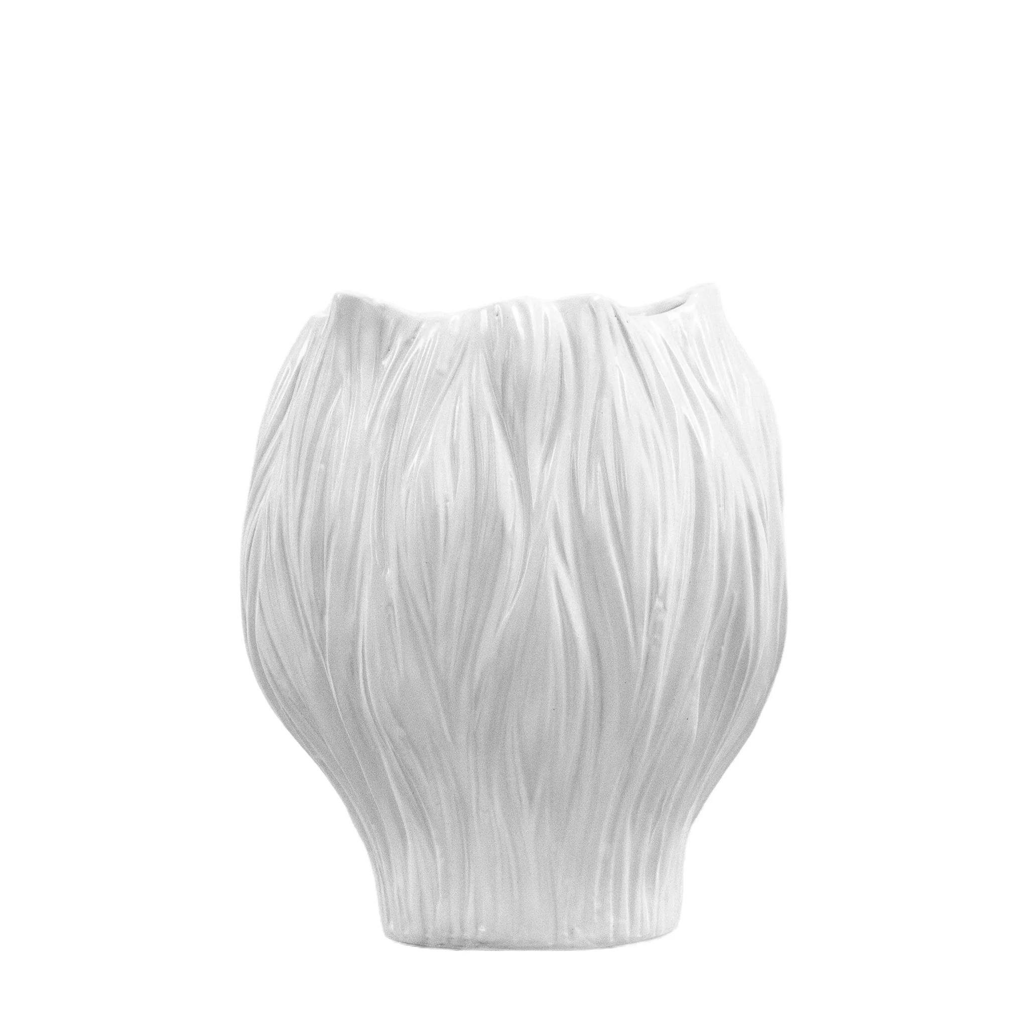 Flora White Vase Large - Flora Vase Large White - Image 3