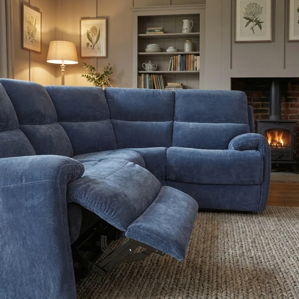 Flow Corner Recliner Sofa - Combination 3 2 Corner 2 with 2 Power Recliners Fabric - Power Recliner with USB - Image 3