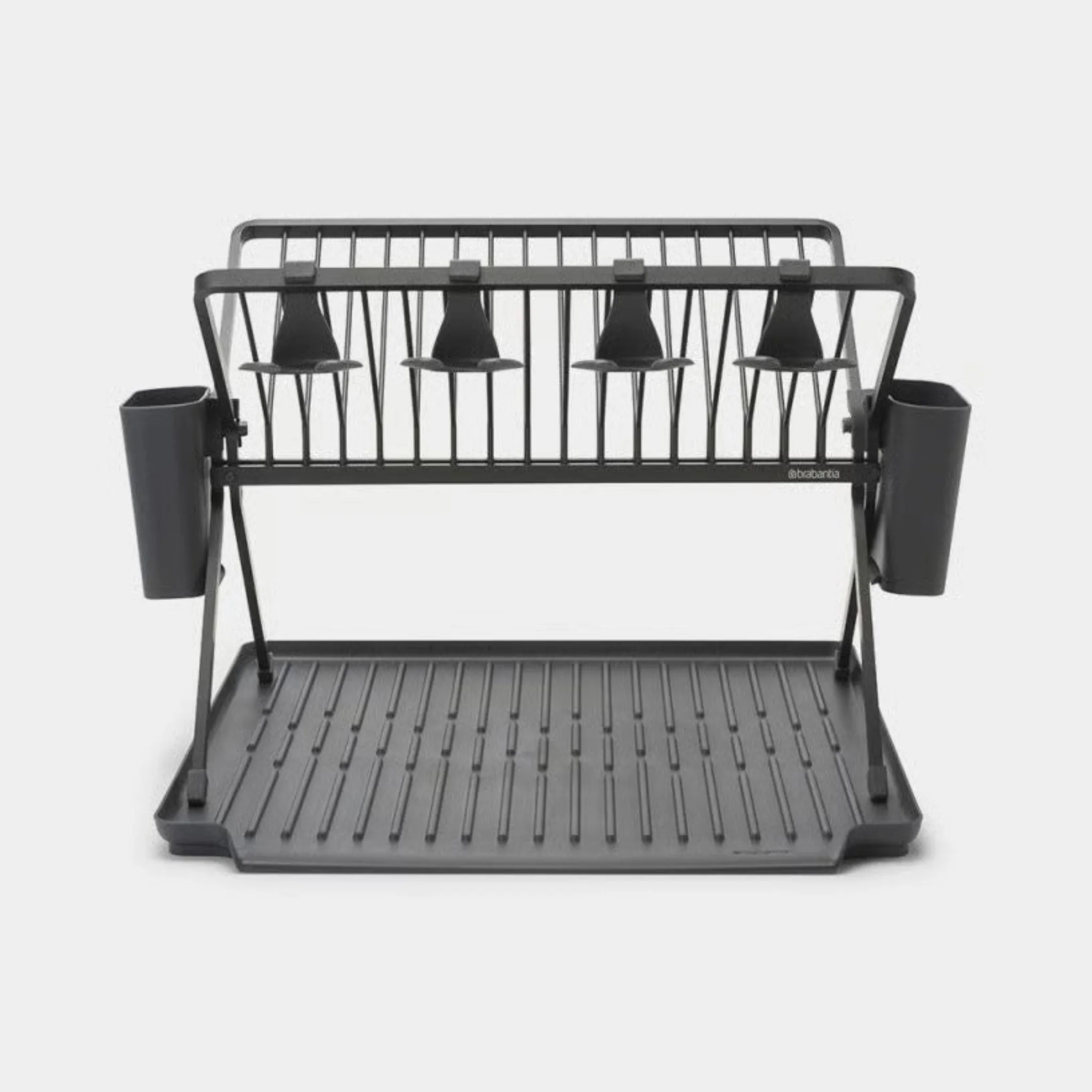 Foldable Dish Rack Dark Grey