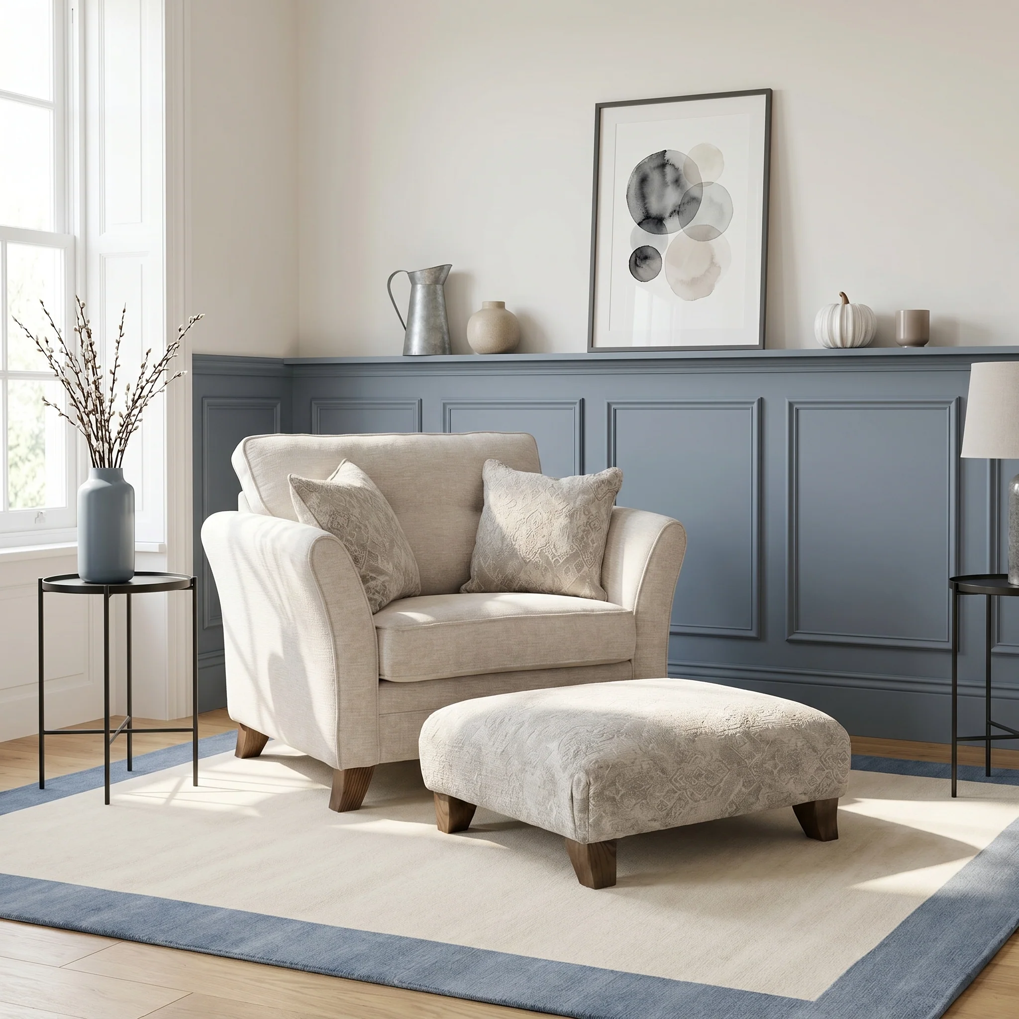 Eden Footstool - Designer Stool Fabric - Image 3