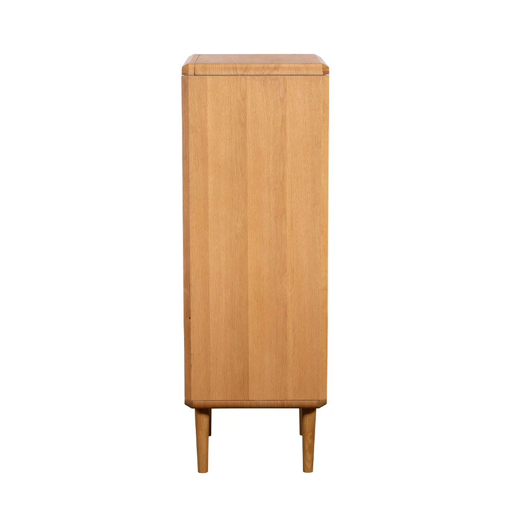 G Plan Winchester 5 Drawer Tall Chest - 5 Drawer Tall Chest With Mirror Light Oak - Image 8