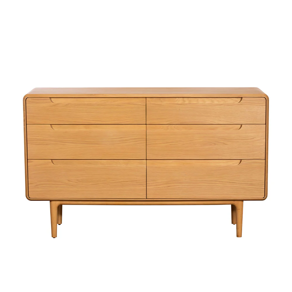G Plan Winchester 6 Drawer Wide Chest - 6 Drawer Wide Chest Light Oak