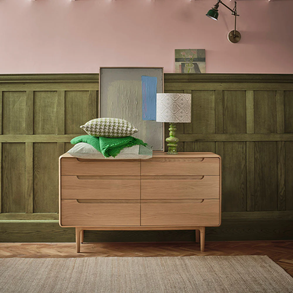G Plan Winchester 6 Drawer Wide Chest - 6 Drawer Wide Chest Light Oak - Image 2