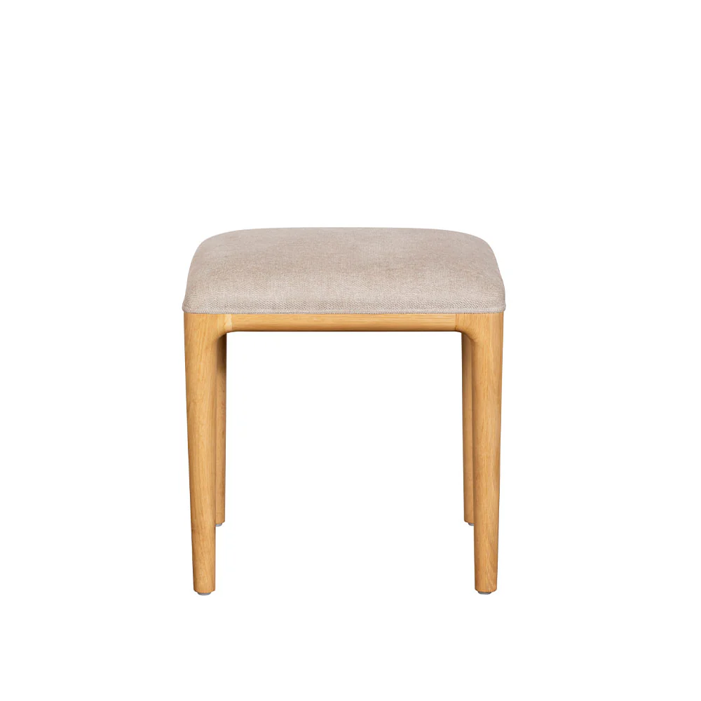 G Plan Winchester Upholstered Stool - Upholstered Stool Light Oak - Image 3