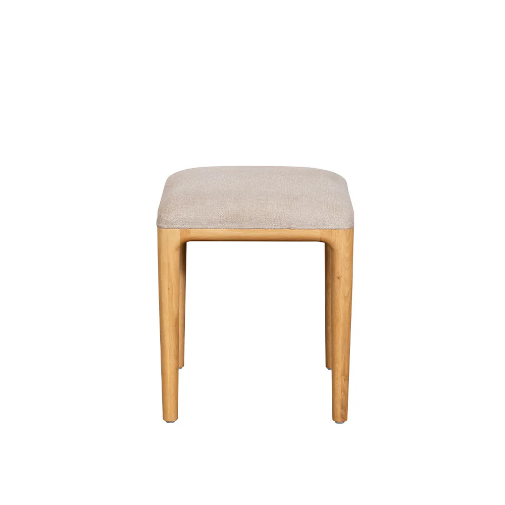 G Plan Winchester Upholstered Stool - Upholstered Stool Light Oak - Image 4
