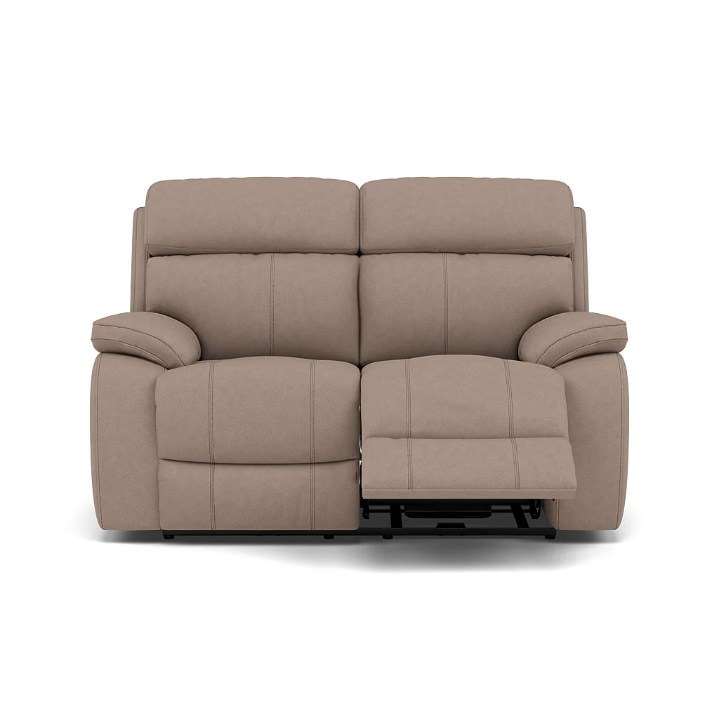 Galaxy 2 Seater Recliner Sofa - 2 Seater 2 Power Recliners Fabric - Power Recliner with USB