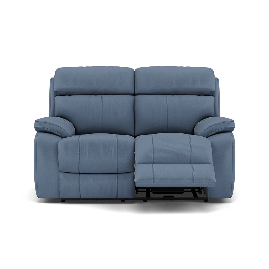 Galaxy 2 Seater Recliner Sofa - 2 Seater 2 Power Recliners Fabric - Power Recliner with USB - Image 11