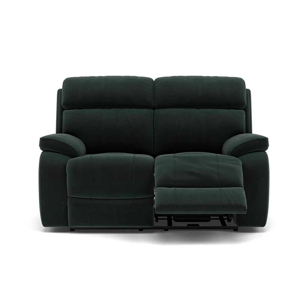 Galaxy 2 Seater Recliner Sofa - 2 Seater 2 Power Recliners Fabric - Power Recliner with USB - Image 12