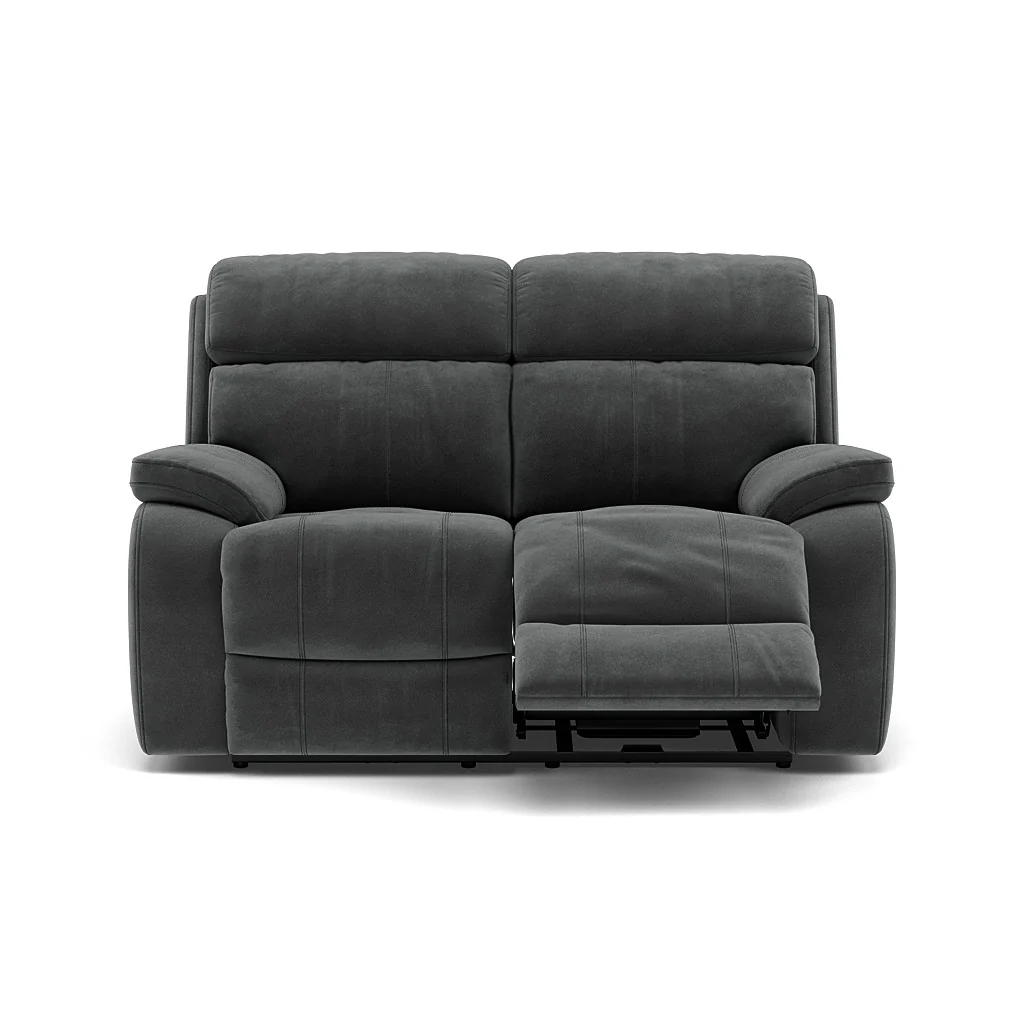 Galaxy 2 Seater Recliner Sofa - 2 Seater 2 Power Recliners Fabric - Power Recliner with USB - Image 14