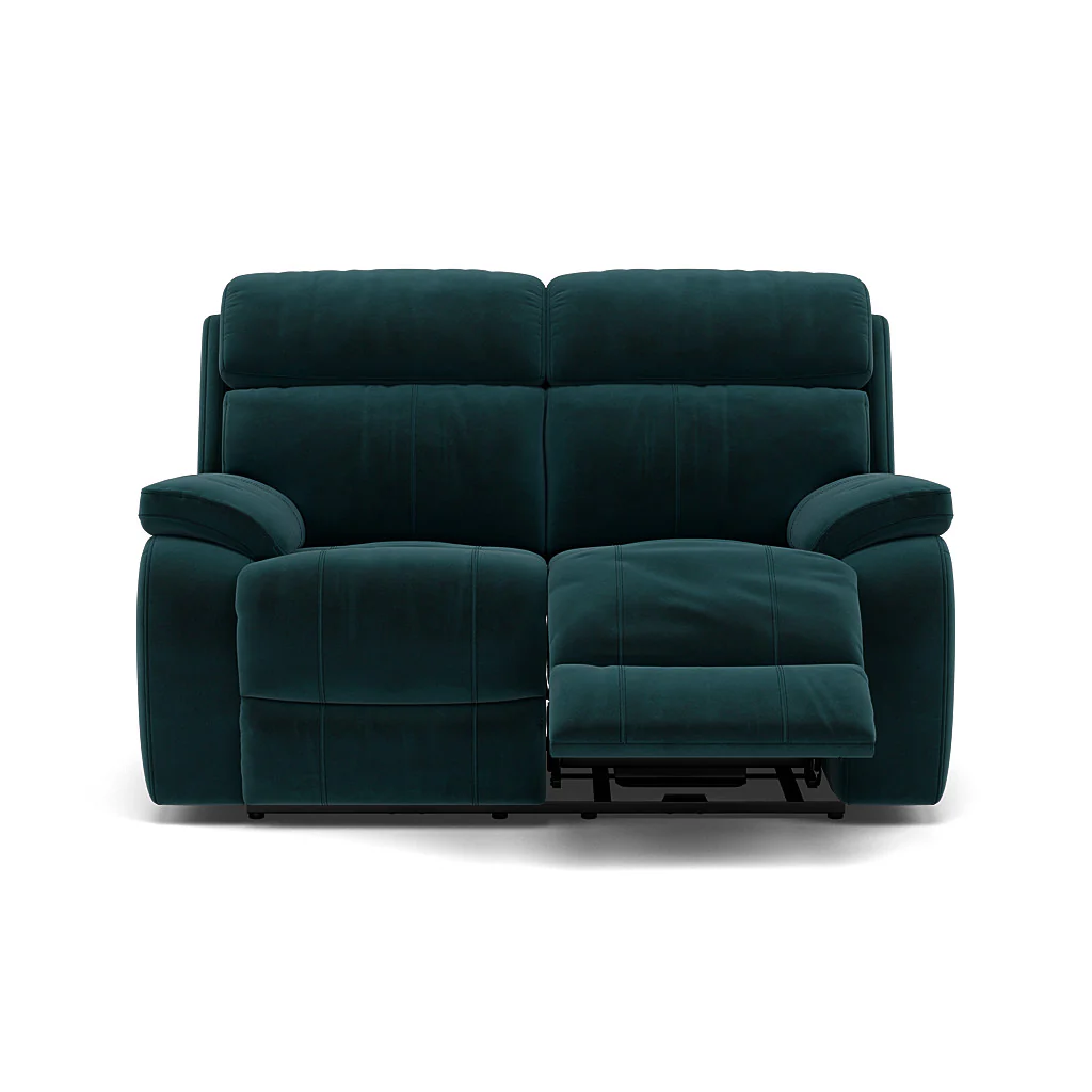 Galaxy 2 Seater Recliner Sofa - 2 Seater 2 Power Recliners Fabric - Power Recliner with USB - Image 16