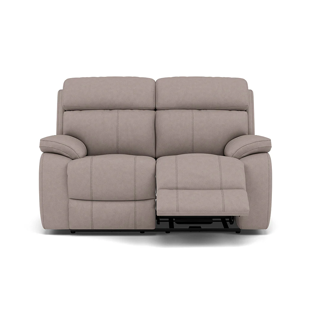 Galaxy 2 Seater Recliner Sofa - 2 Seater 2 Power Recliners Fabric - Power Recliner with USB - Image 3