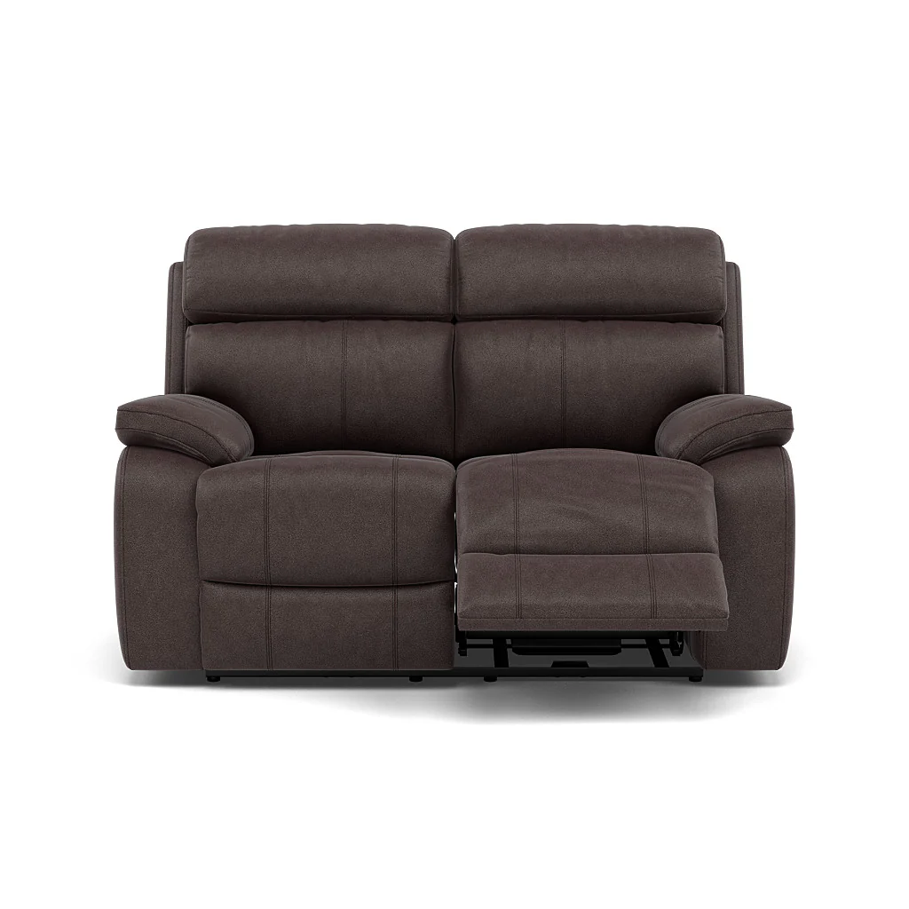 Galaxy 2 Seater Recliner Sofa - 2 Seater 2 Power Recliners Fabric - Power Recliner with USB - Image 4
