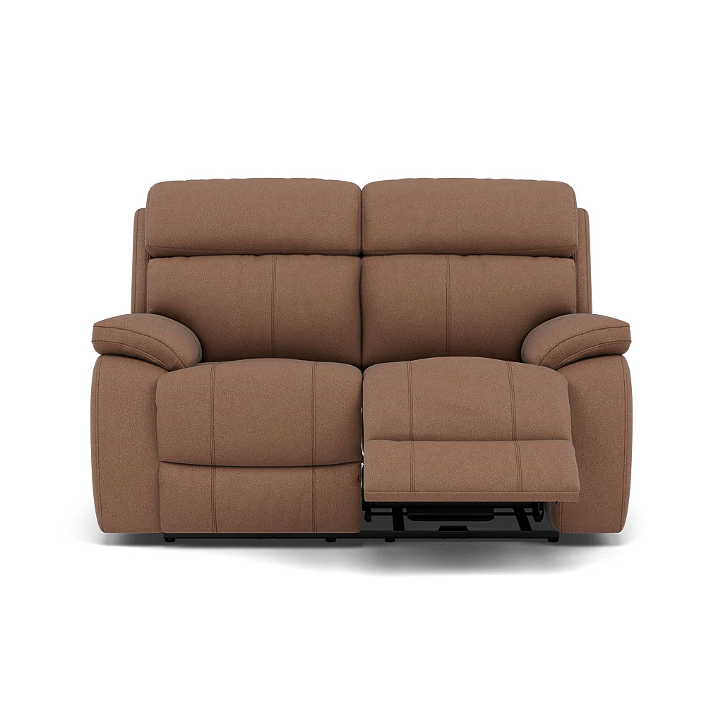Galaxy 2 Seater Recliner Sofa - 2 Seater 2 Power Recliners Fabric - Power Recliner with USB - Image 6