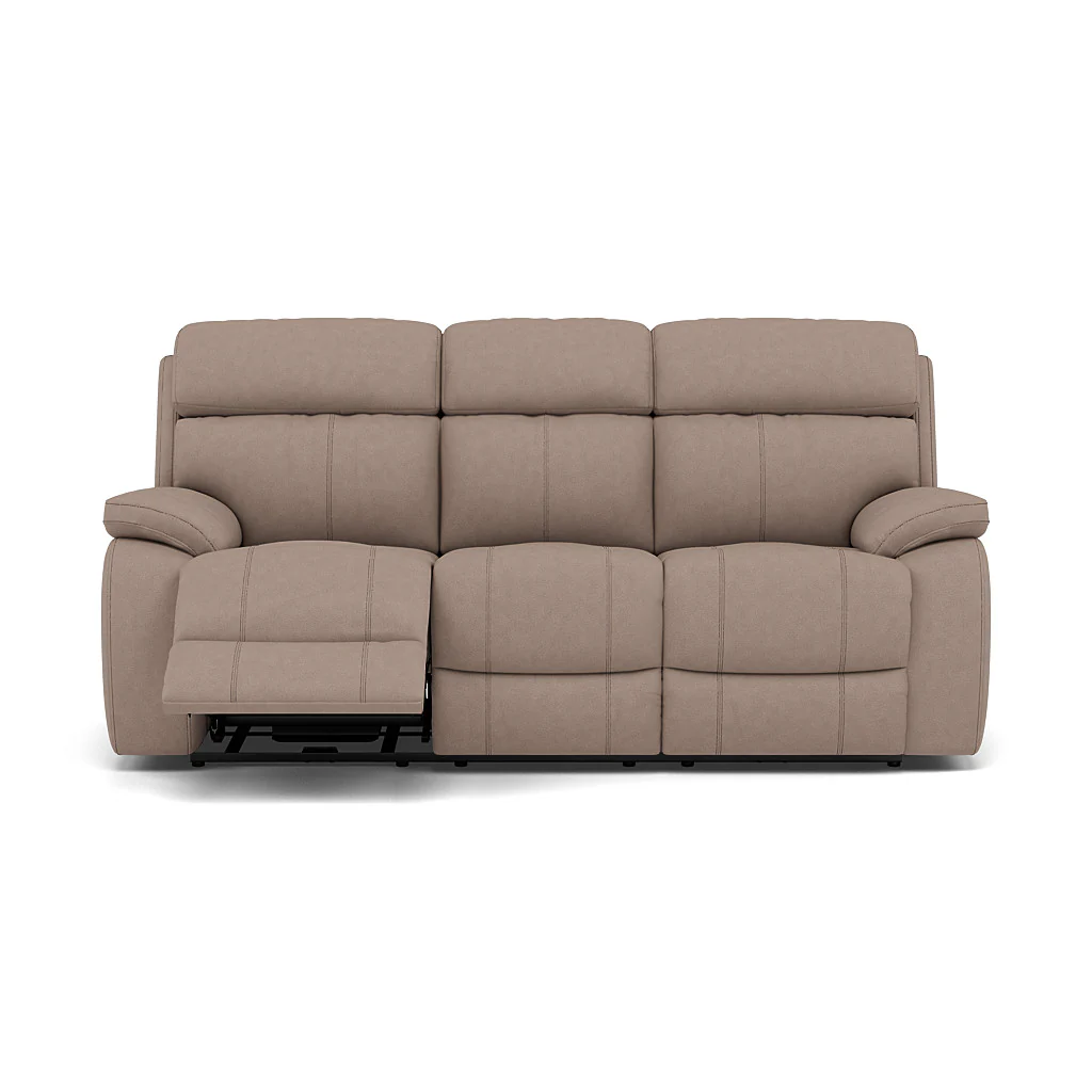 Galaxy 3 Seater Recliner Sofa - 3 Seater Sofa 2 Power Recliners Fabric - Power Recliner with USB